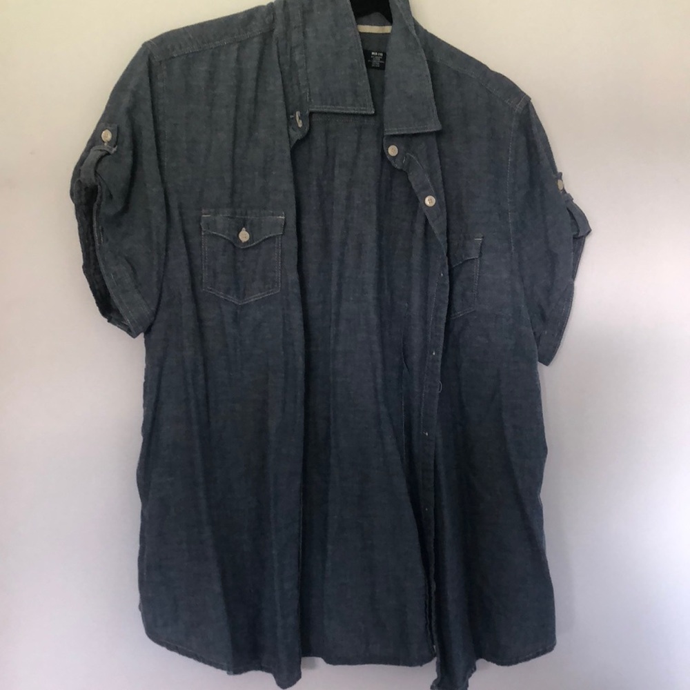 Button down short sleeve top